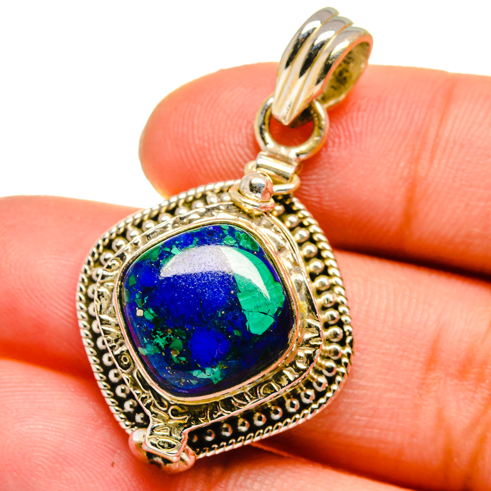 Azurite Malachite Pendants handcrafted by Anasilvercos - PD16333