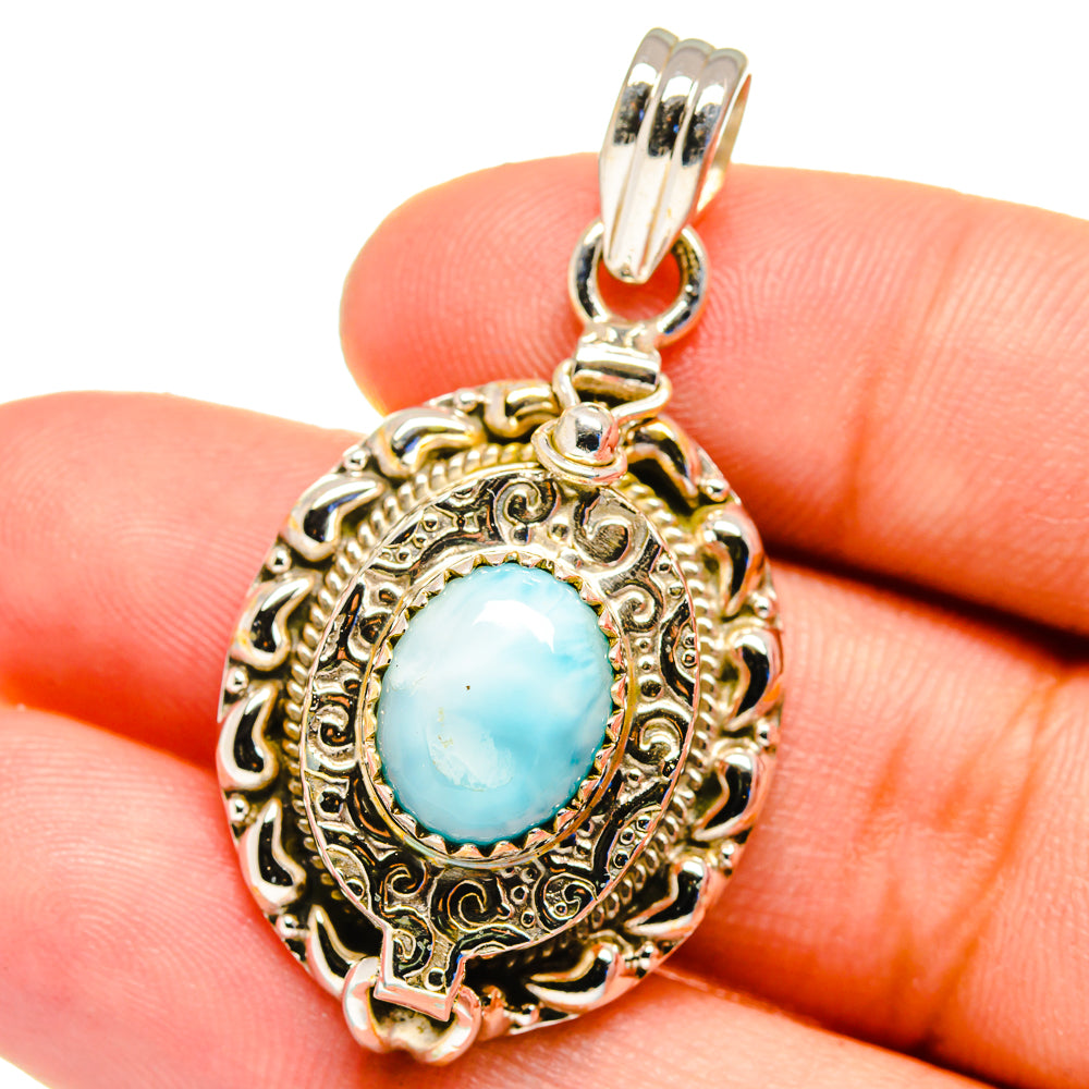 Larimar Pendants handcrafted by Anasilvercos - PD16341