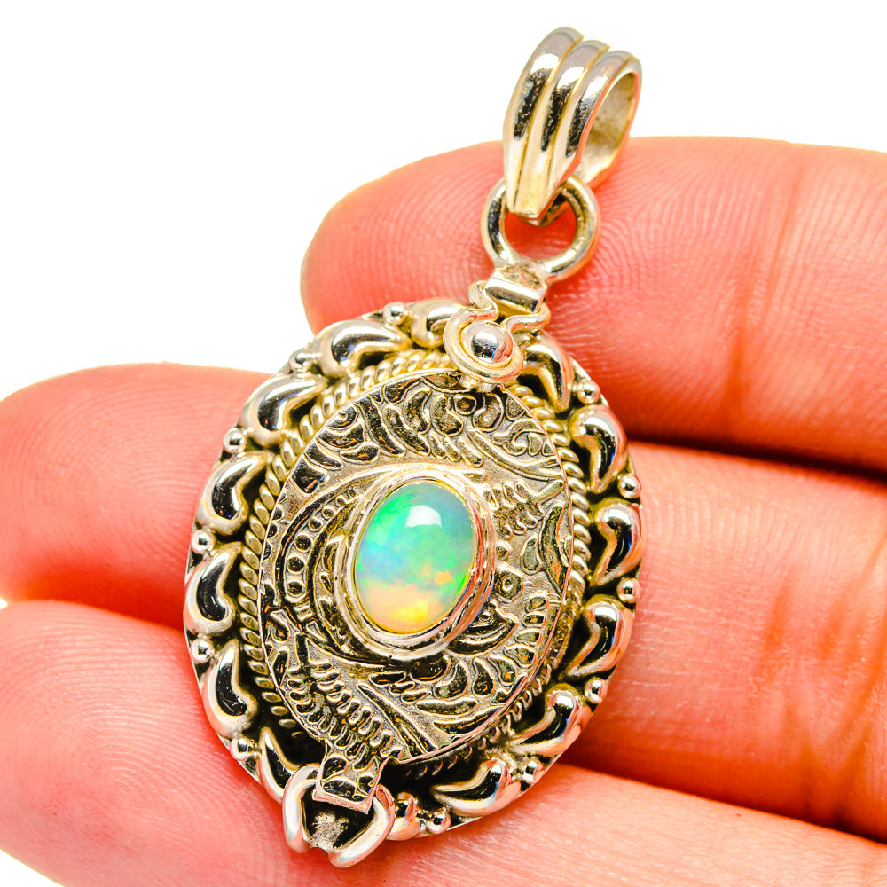 Ethiopian Opal Pendants handcrafted by Anasilvercos - PD16343