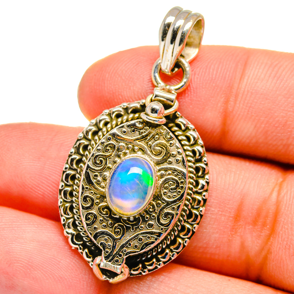 Ethiopian Opal Pendants handcrafted by Anasilvercos - PD16345