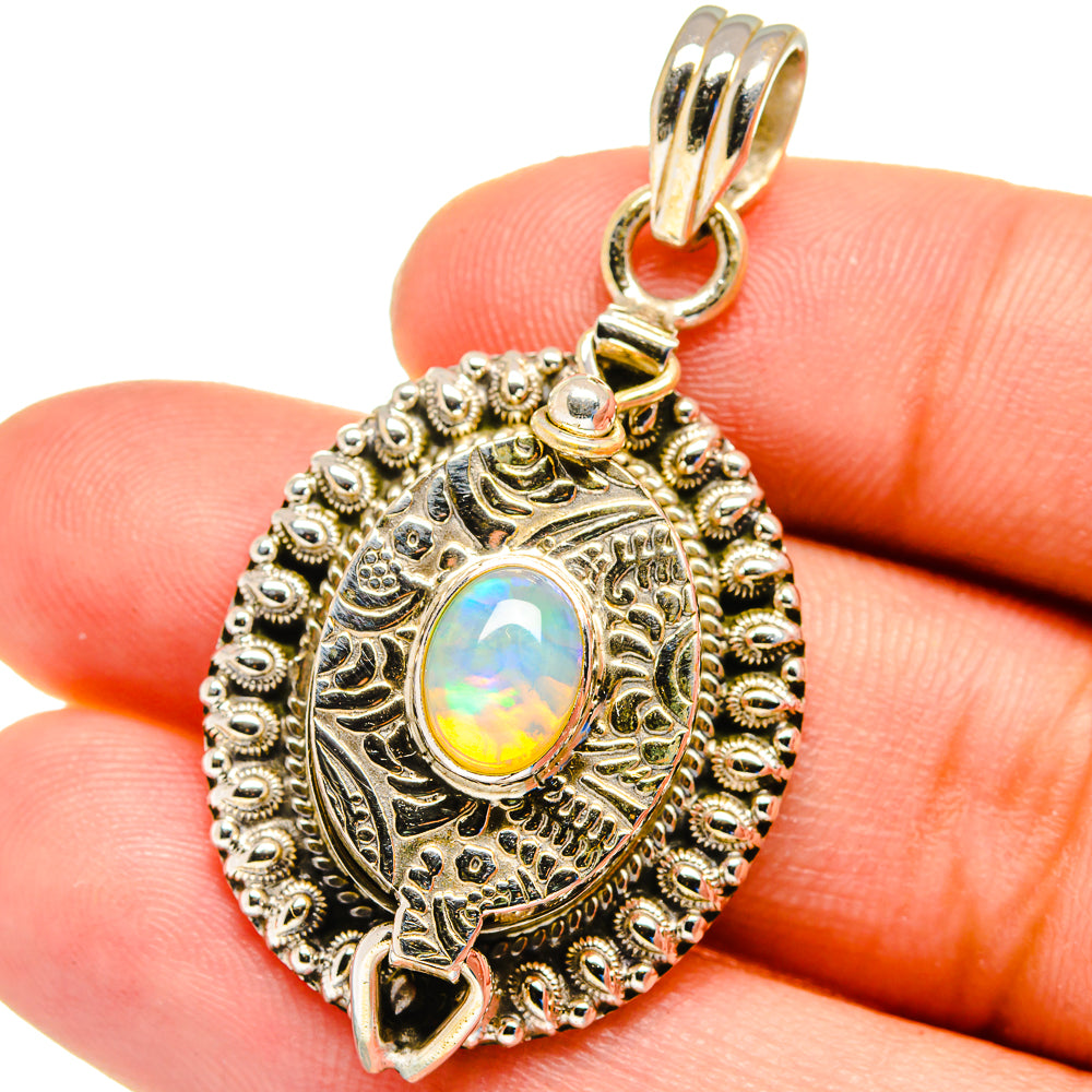 Ethiopian Opal Pendants handcrafted by Anasilvercos - PD16349