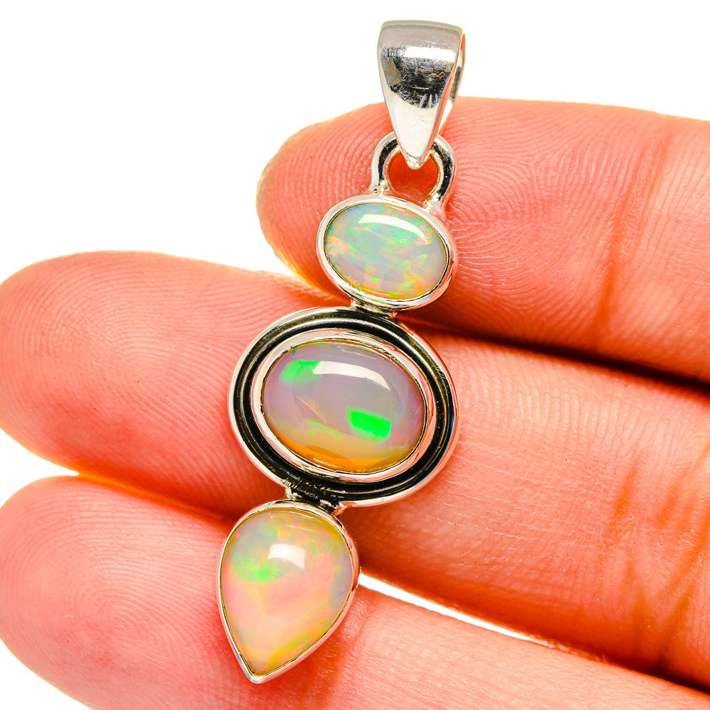 Ethiopian Opal Pendants handcrafted by Anasilvercos - PD16363