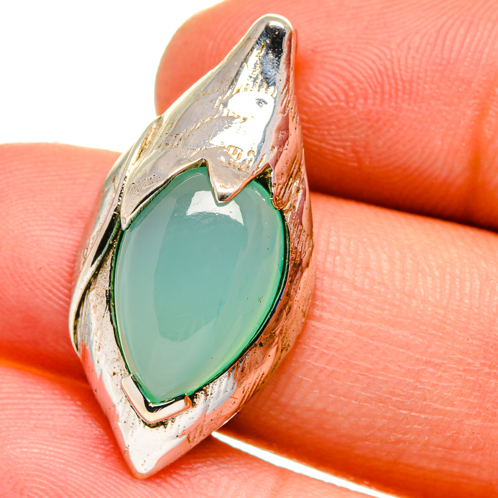 Aqua Chalcedony Pendants handcrafted by Anasilvercos - PD16364
