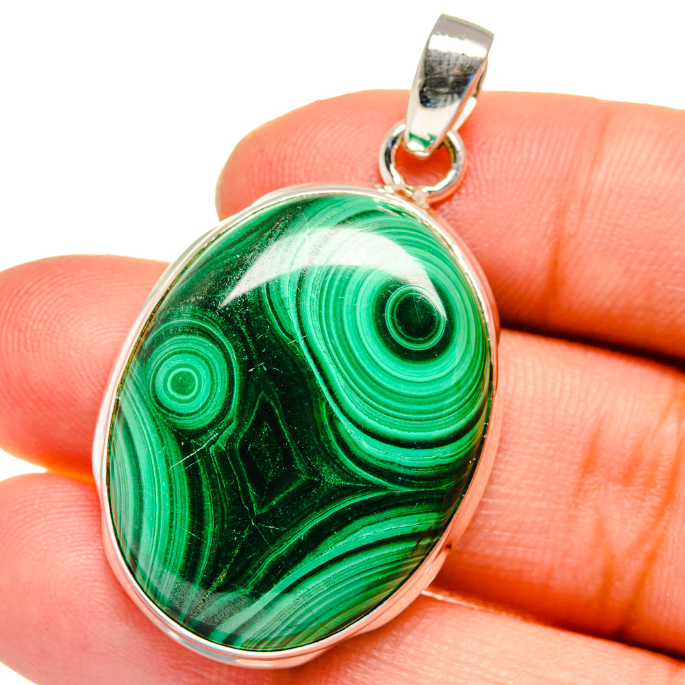 Malachite Pendants handcrafted by Anasilvercos - PD16371