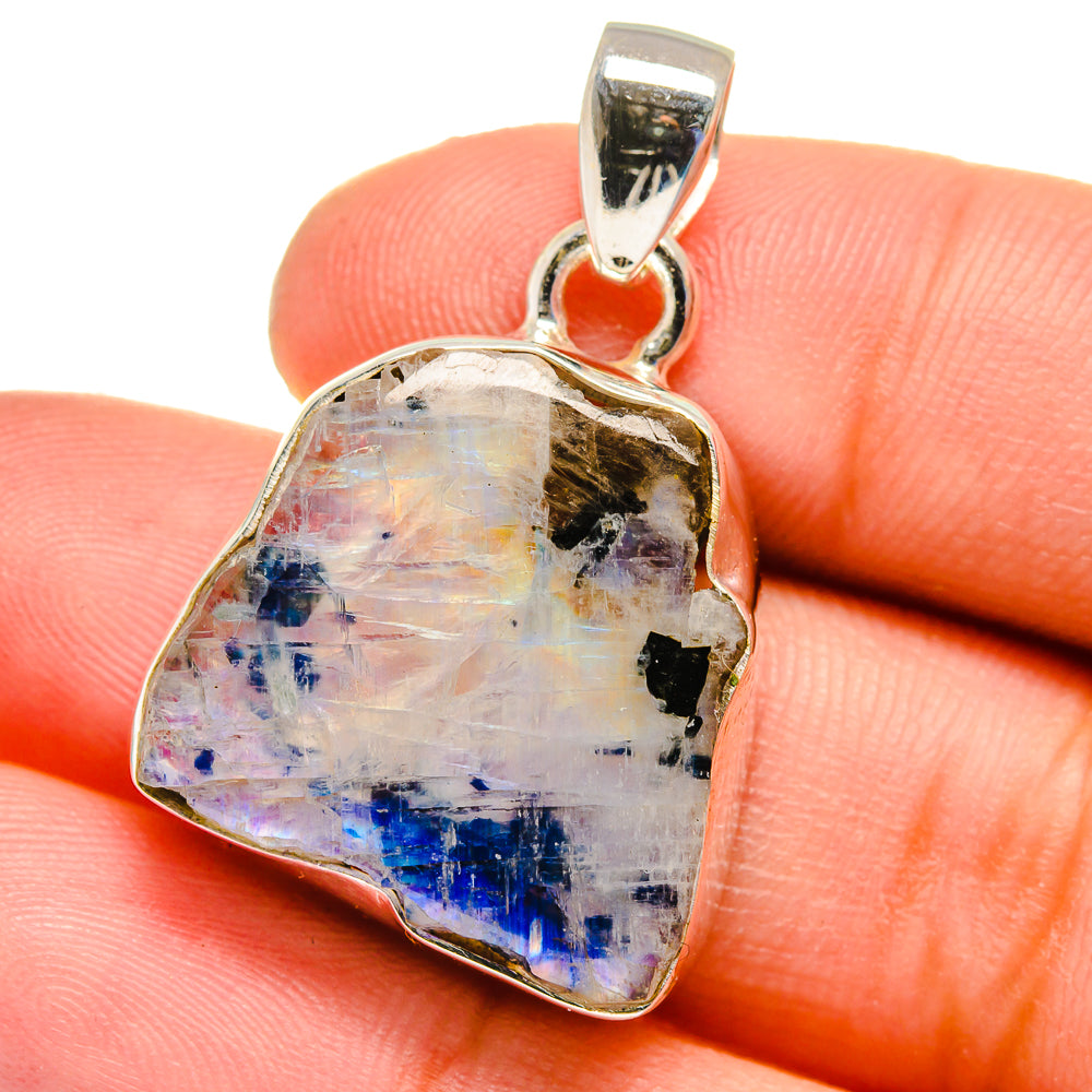 Rainbow Moonstone Pendants handcrafted by Anasilvercos - PD16372