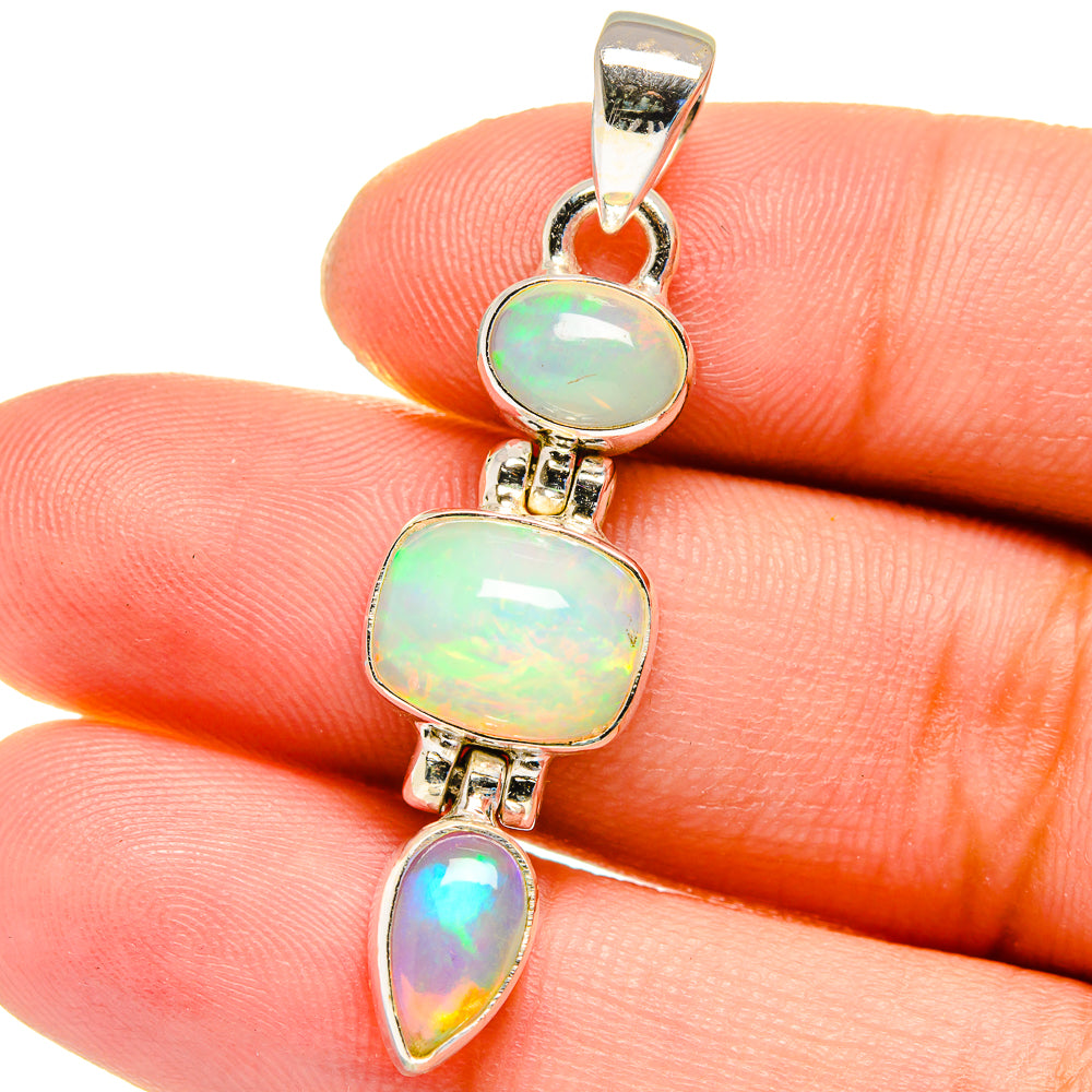 Ethiopian Opal Pendants handcrafted by Anasilvercos - PD16376