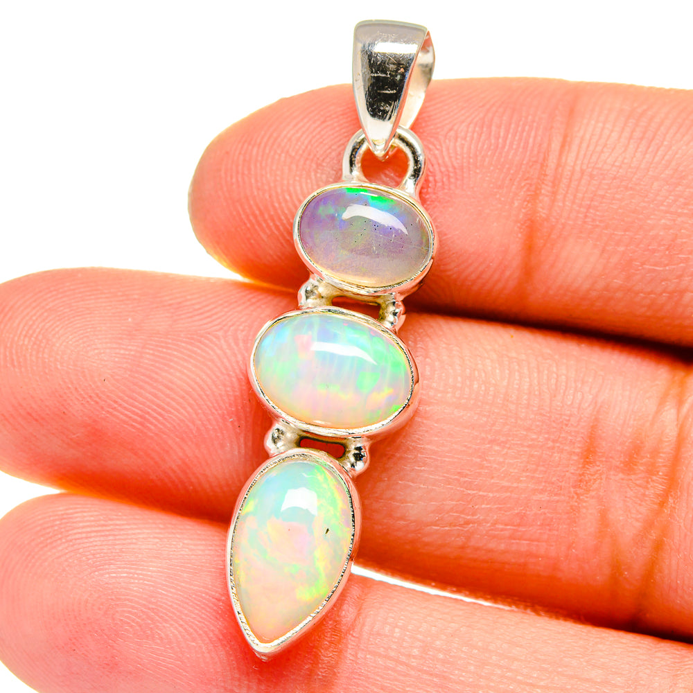 Ethiopian Opal Pendants handcrafted by Anasilvercos - PD16377