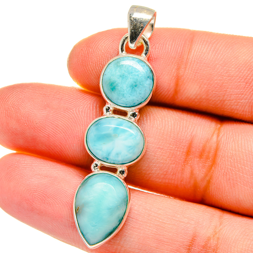 Larimar Pendants handcrafted by Anasilvercos - PD16379