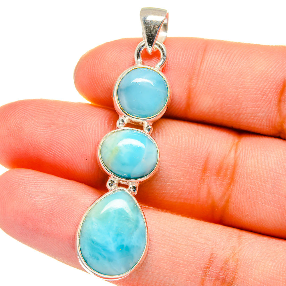 Larimar Pendants handcrafted by Anasilvercos - PD16380