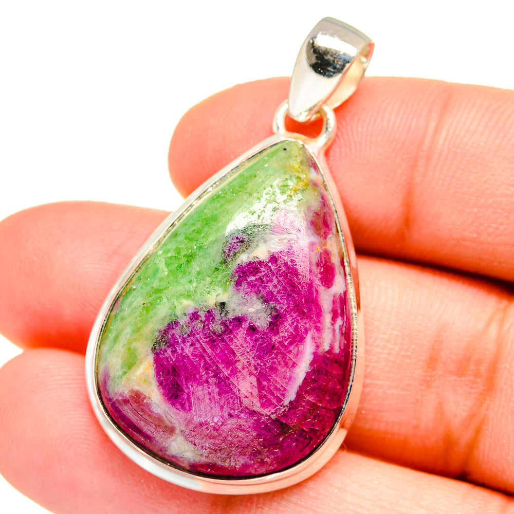 Ruby Zoisite Pendants handcrafted by Anasilvercos - PD16384