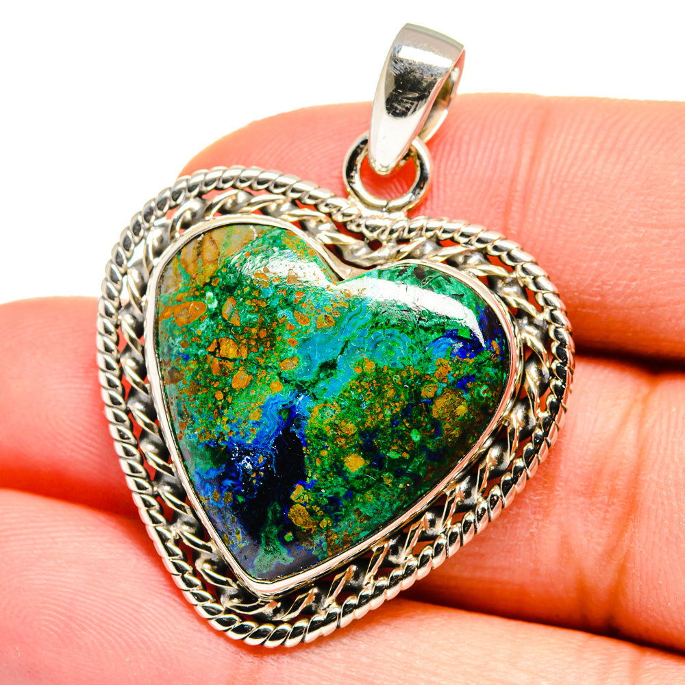 Azurite Malachite Pendants handcrafted by Anasilvercos - PD16390