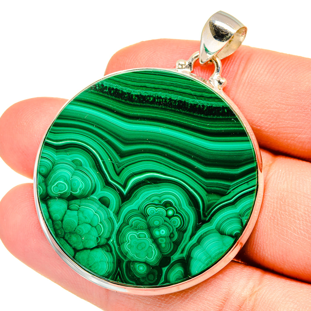 Malachite Pendants handcrafted by Anasilvercos - PD16393