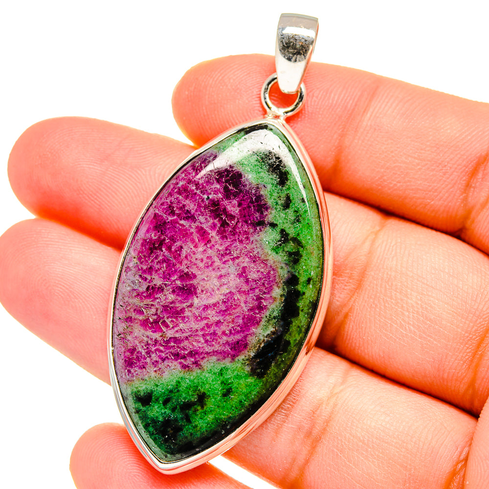 Ruby Zoisite Pendants handcrafted by Anasilvercos - PD16395