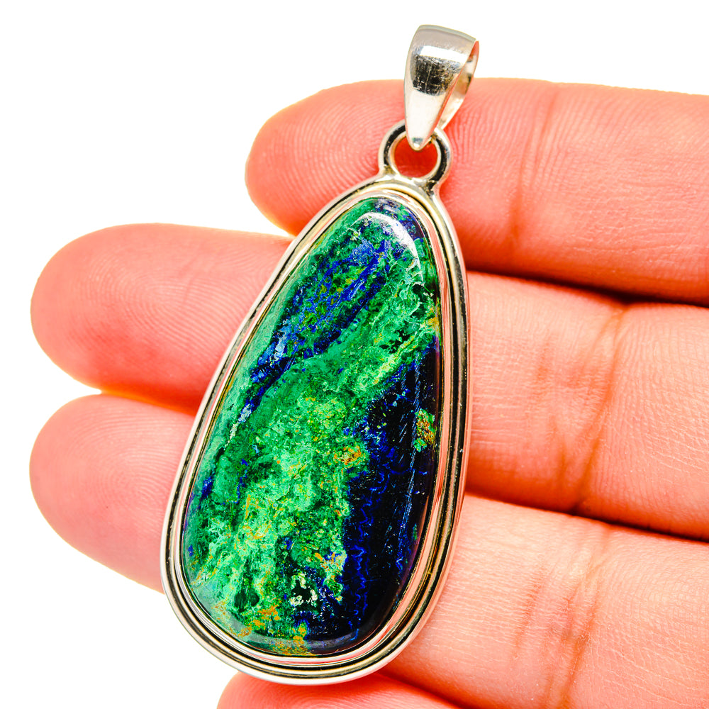 Azurite Malachite Pendants handcrafted by Anasilvercos - PD16397