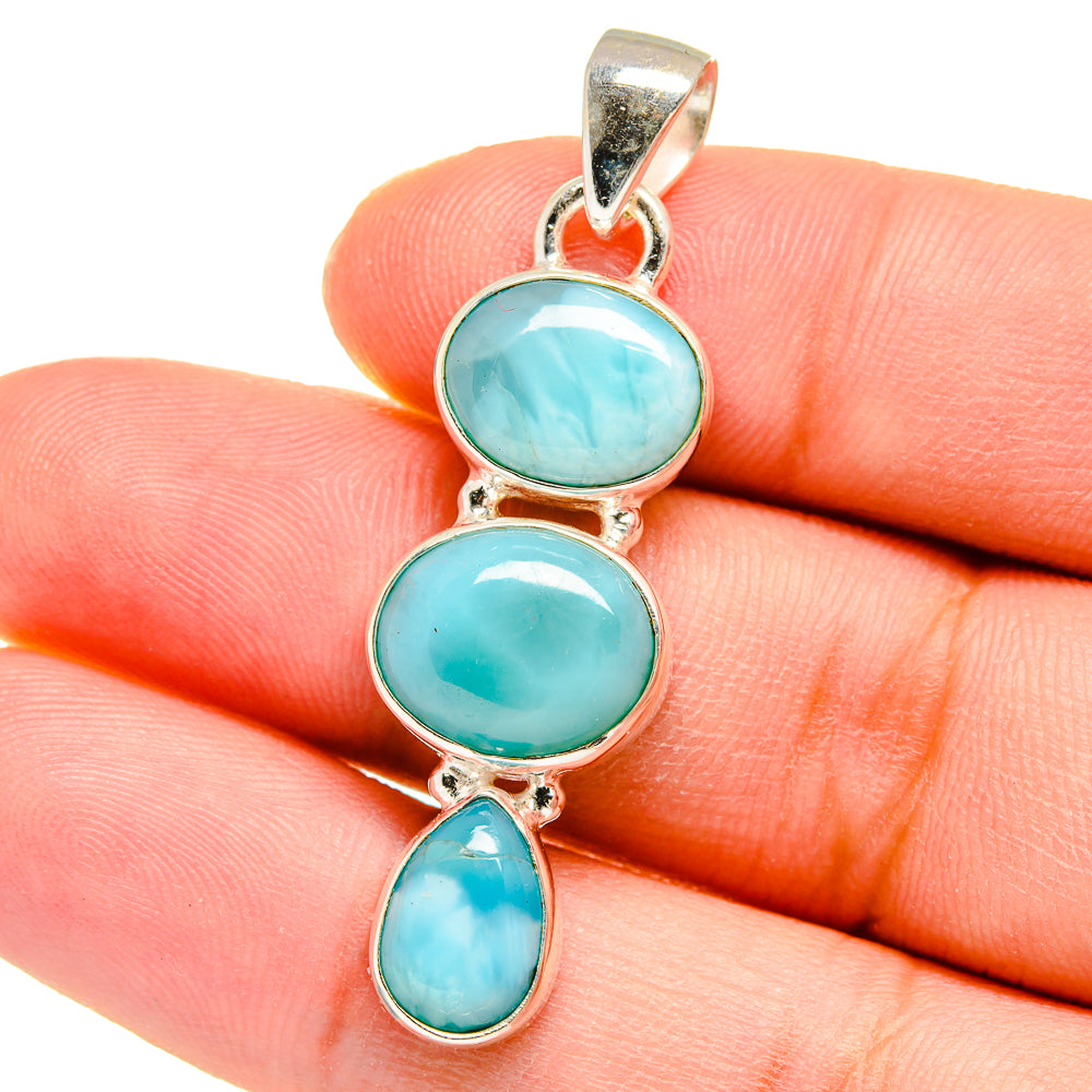 Larimar Pendants handcrafted by Anasilvercos - PD16402