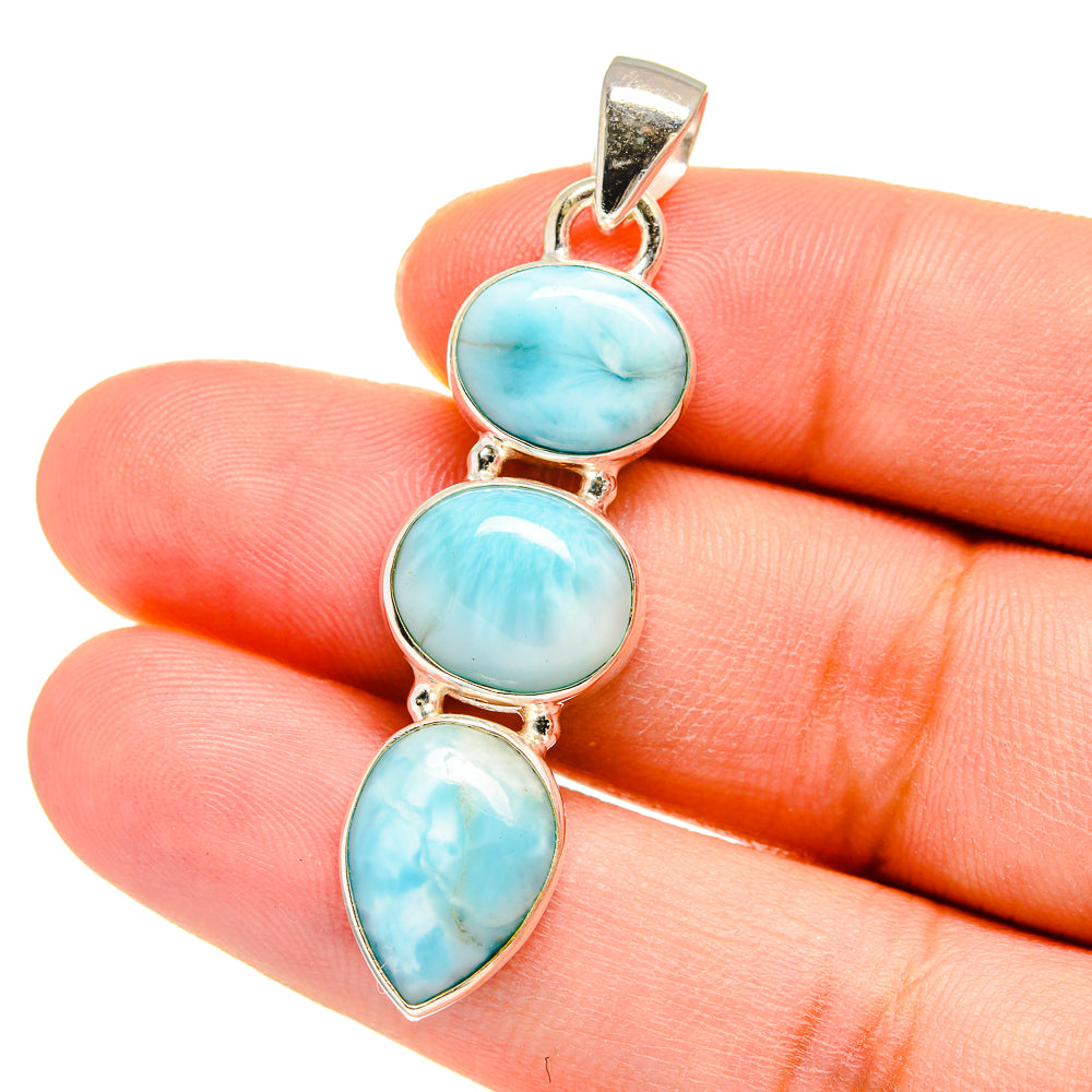 Larimar Pendants handcrafted by Anasilvercos - PD16404