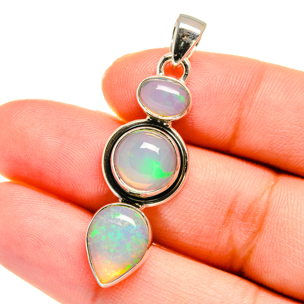 Ethiopian Opal Pendants handcrafted by Anasilvercos - PD16406
