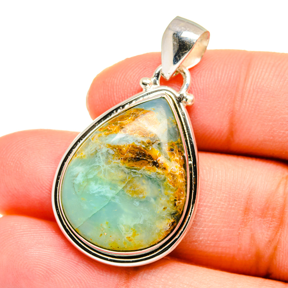 Peruvian Opal Pendants handcrafted by Anasilvercos - PD16419