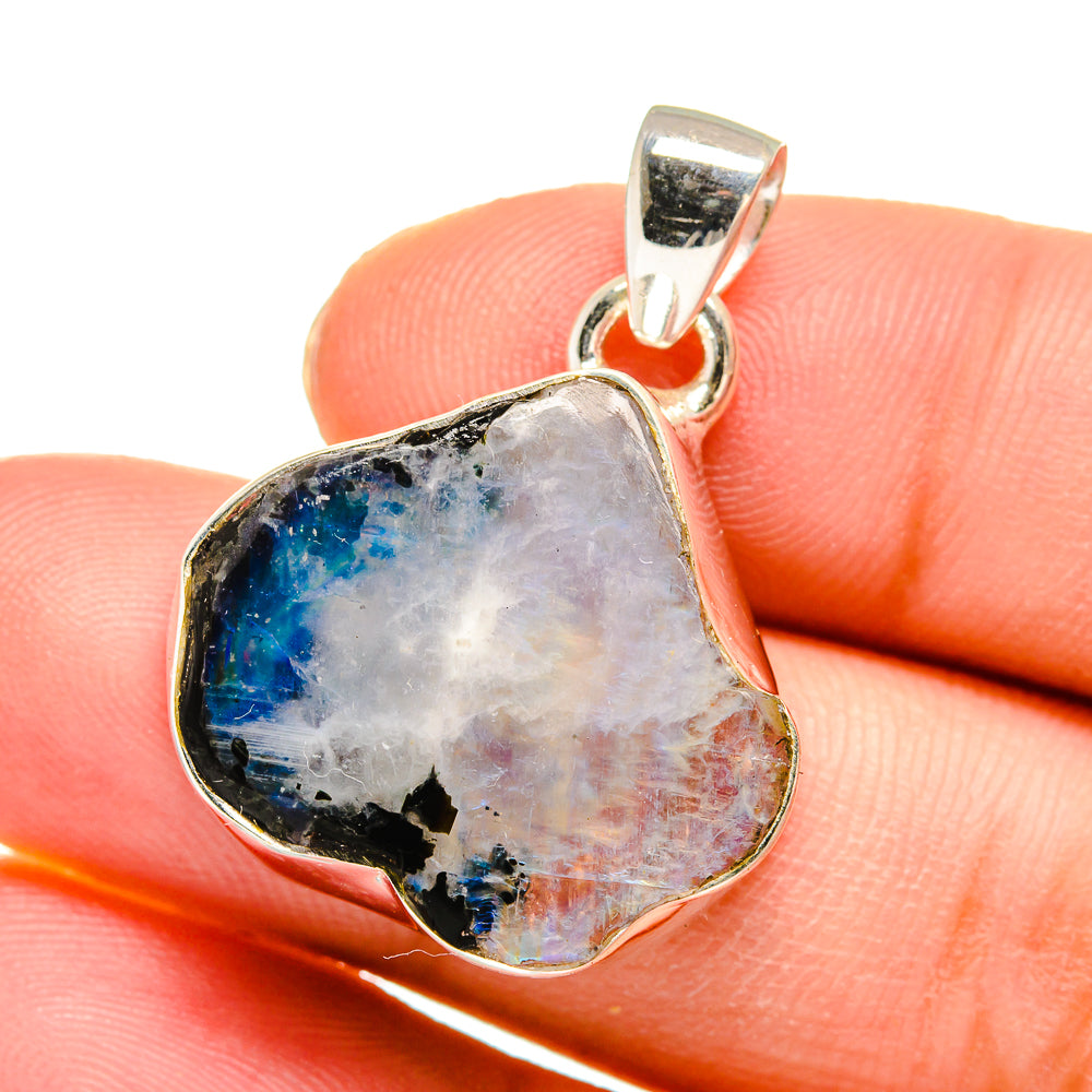 Rainbow Moonstone Pendants handcrafted by Anasilvercos - PD16422