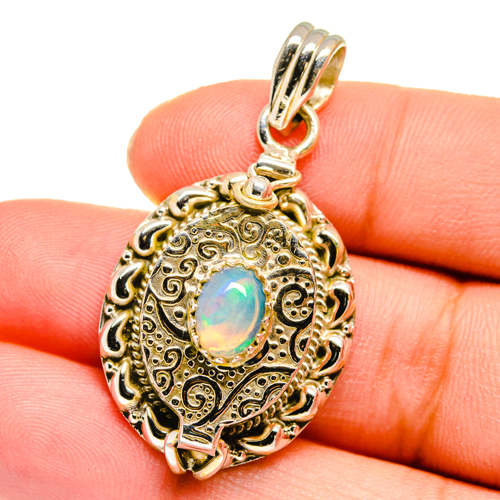 Ethiopian Opal Pendants handcrafted by Anasilvercos - PD16430