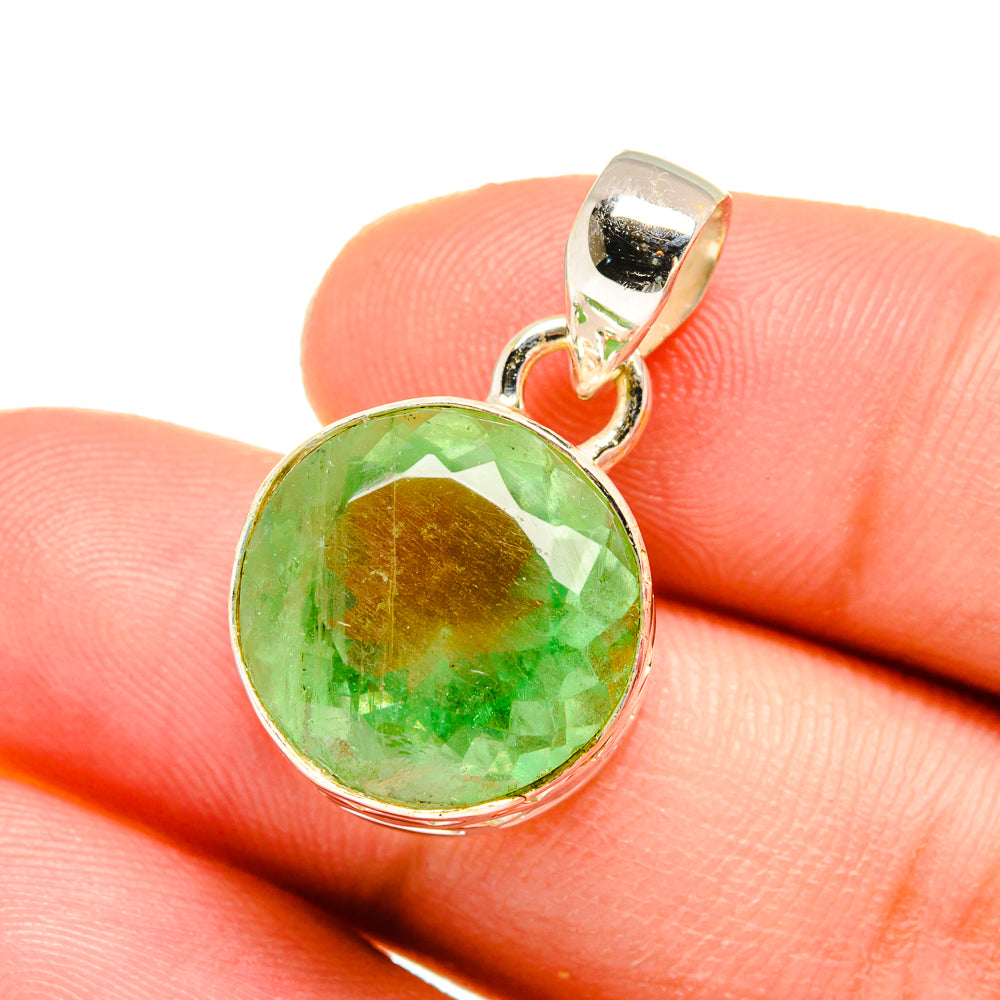 Green Fluorite Pendants handcrafted by Anasilvercos - PD16432