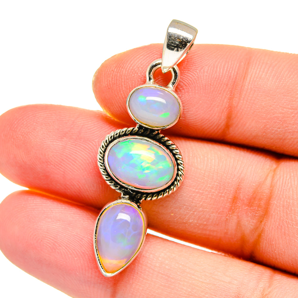 Ethiopian Opal Pendants handcrafted by Anasilvercos - PD16445