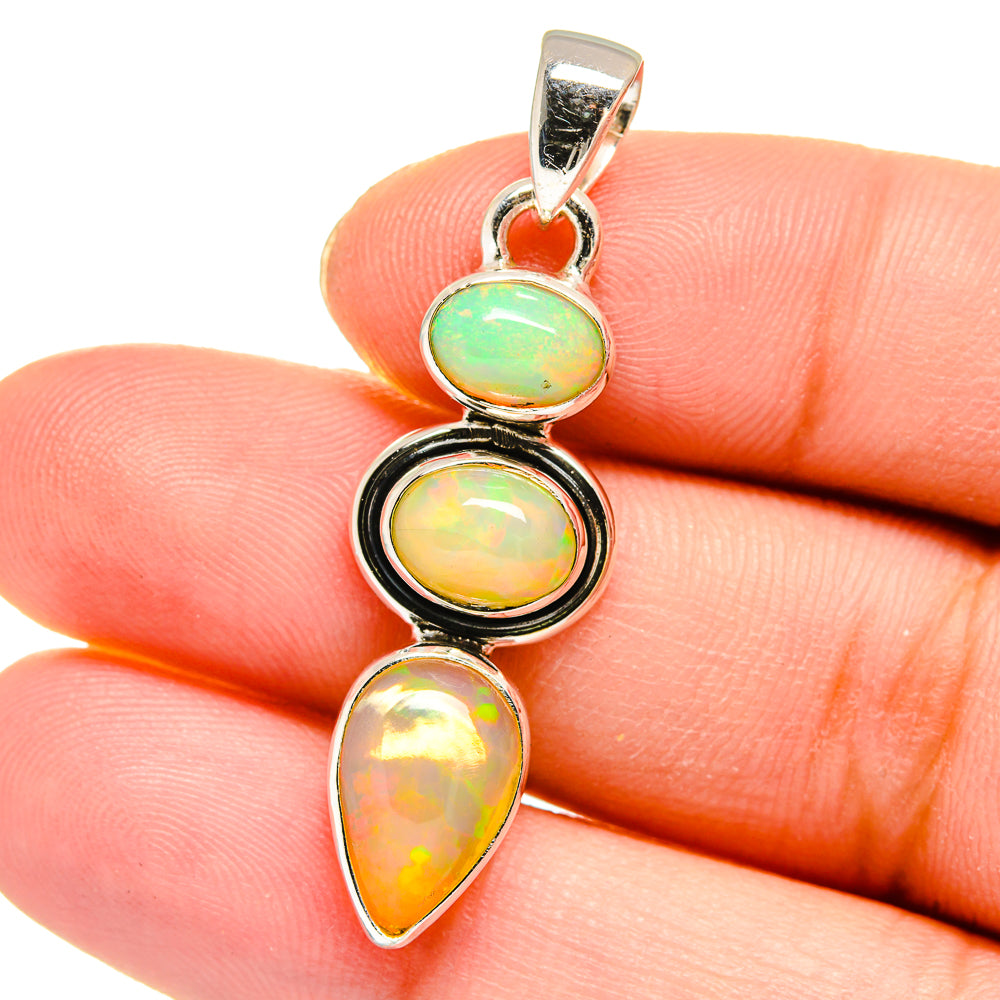 Ethiopian Opal Pendants handcrafted by Anasilvercos - PD16451