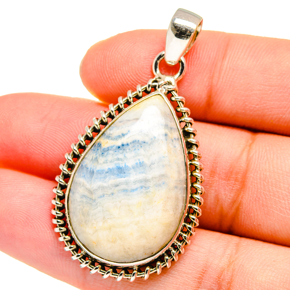 Blue Scheelite Pendants handcrafted by Anasilvercos - PD16462