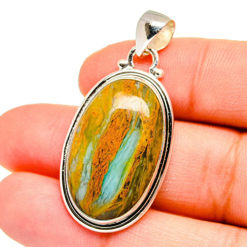 Peruvian Opal Pendants handcrafted by Anasilvercos - PD16464