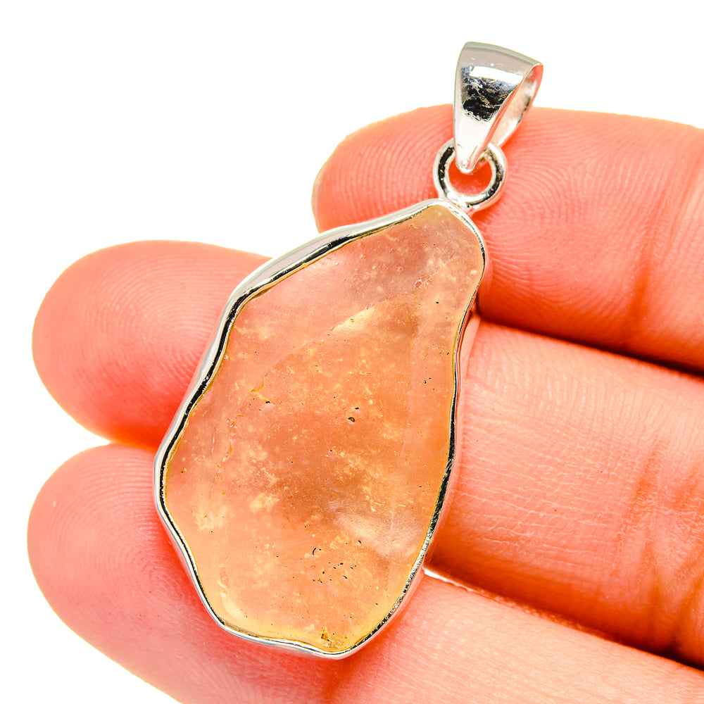 Libyan Desert Glass Pendants handcrafted by Anasilvercos - PD16466