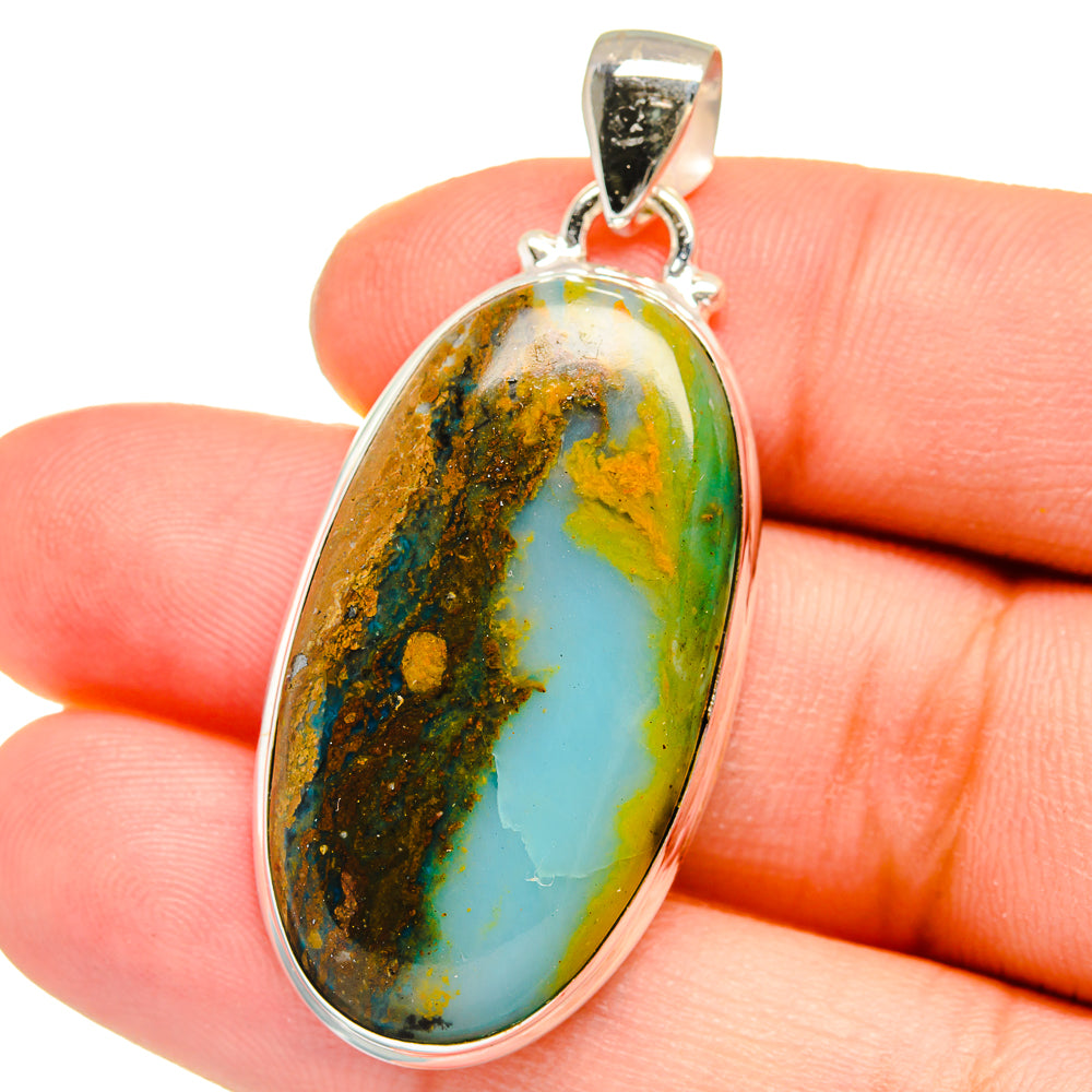 Peruvian Opal Pendants handcrafted by Anasilvercos - PD16468