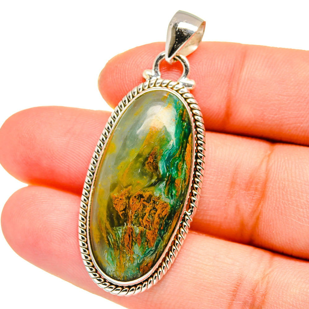 Peruvian Opal Pendants handcrafted by Anasilvercos - PD16469