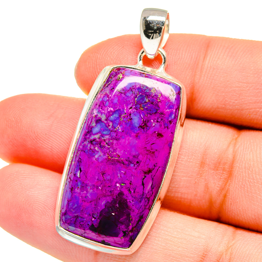 Purple Copper Composite Turquoise Pendants handcrafted by Anasilvercos - PD16471
