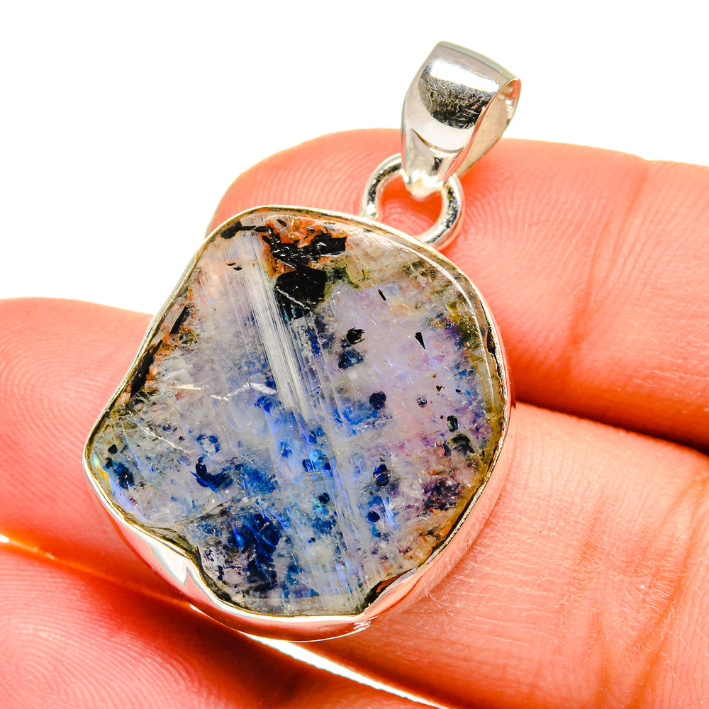 Rainbow Moonstone Pendants handcrafted by Anasilvercos - PD16475