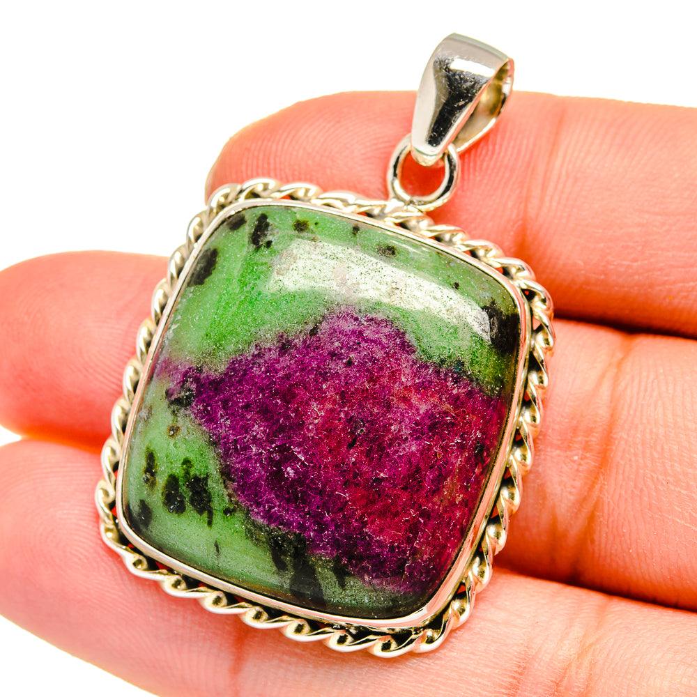 Ruby Zoisite Pendants handcrafted by Anasilvercos - PD16477