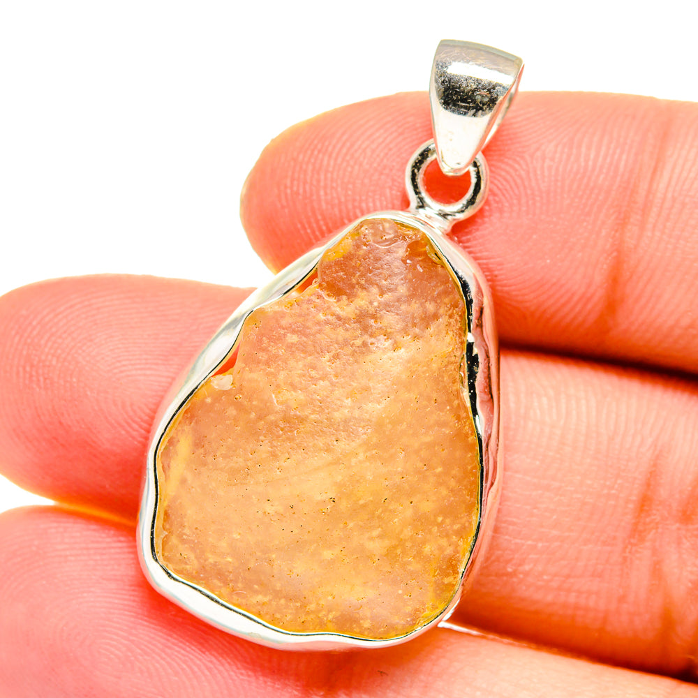 Libyan Desert Glass Pendants handcrafted by Anasilvercos - PD16485