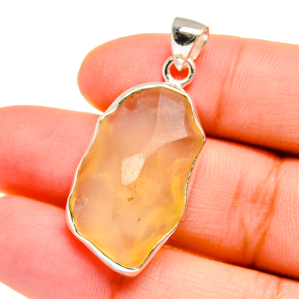 Libyan Desert Glass Pendants handcrafted by Anasilvercos - PD16486