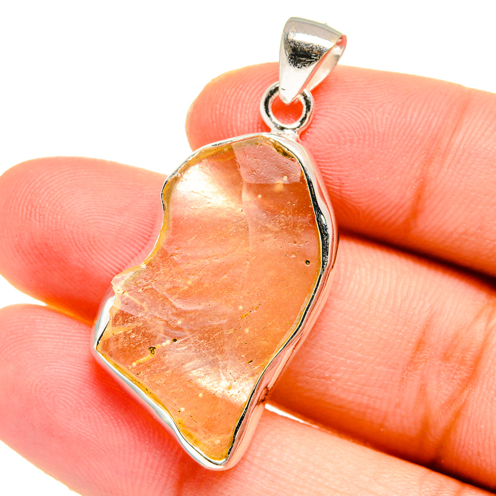 Libyan Desert Glass Pendants handcrafted by Anasilvercos - PD16487