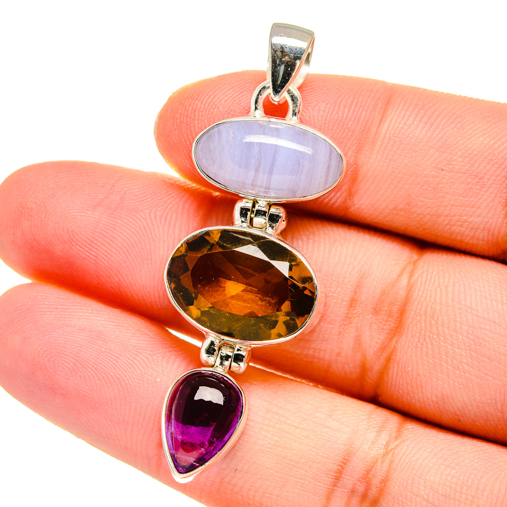 Mandarin Citrine Pendants handcrafted by Anasilvercos - PD16490