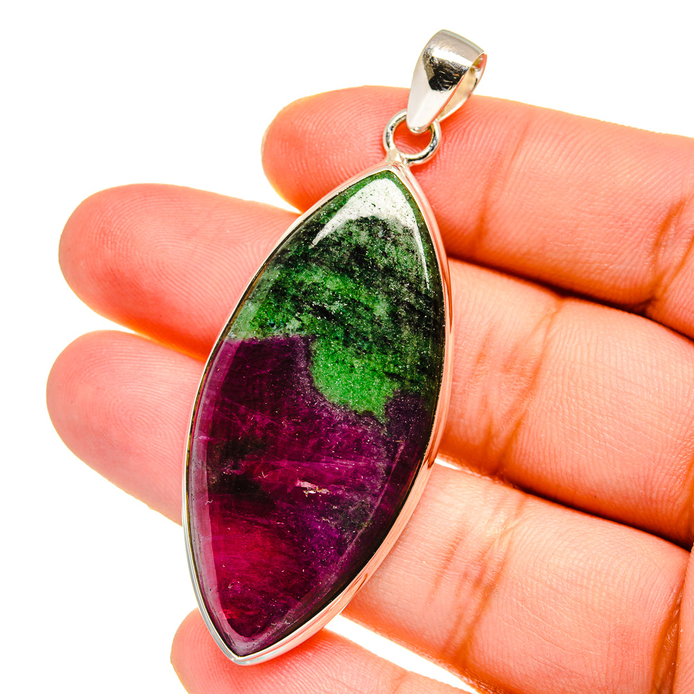Ruby Zoisite Pendants handcrafted by Anasilvercos - PD16496