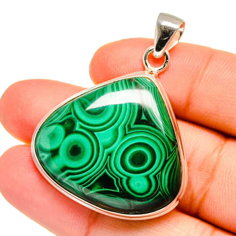 Malachite Pendants handcrafted by Anasilvercos - PD16505