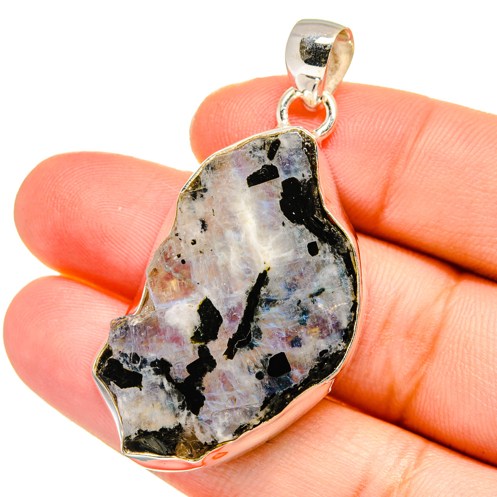 Rainbow Moonstone Pendants handcrafted by Anasilvercos - PD16508