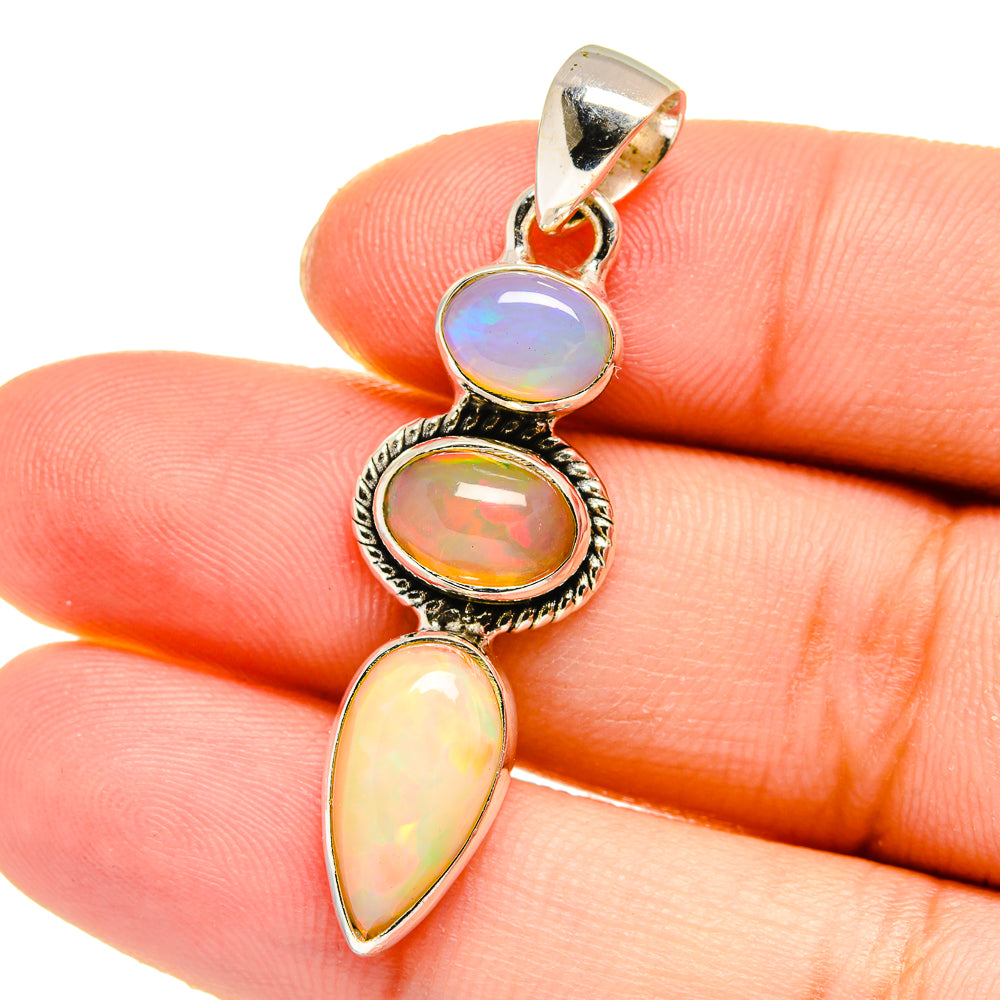 Ethiopian Opal Pendants handcrafted by Anasilvercos - PD16512