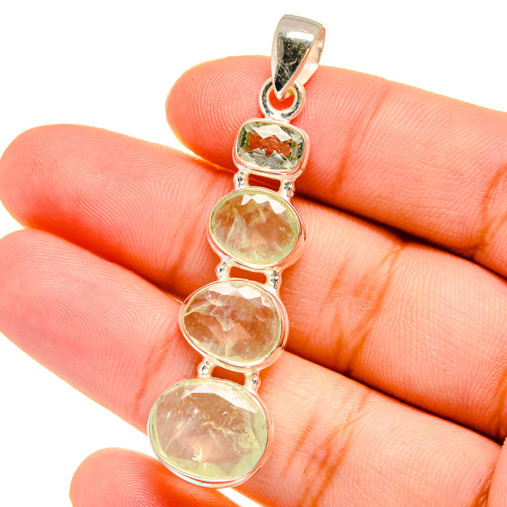 Prehnite Pendants handcrafted by Anasilvercos - PD16513