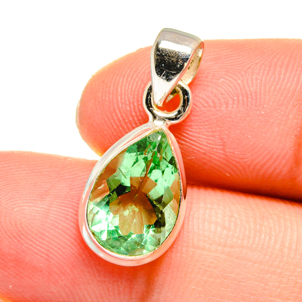 Green Fluorite Pendants handcrafted by Anasilvercos - PD16515