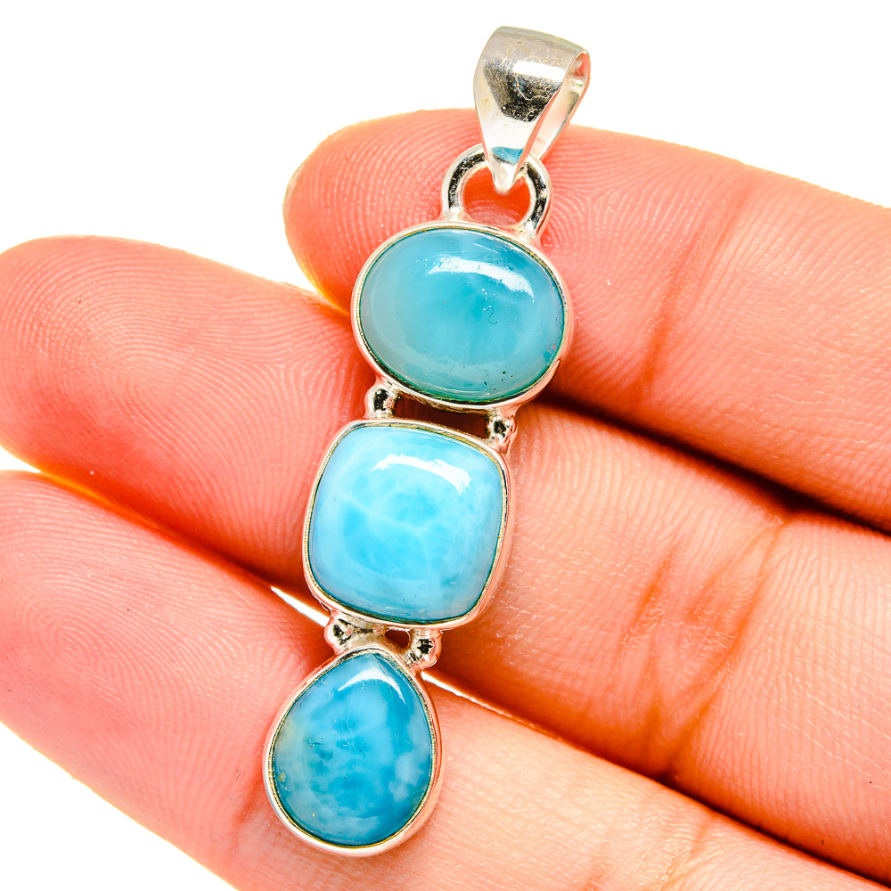 Larimar Pendants handcrafted by Anasilvercos - PD16516
