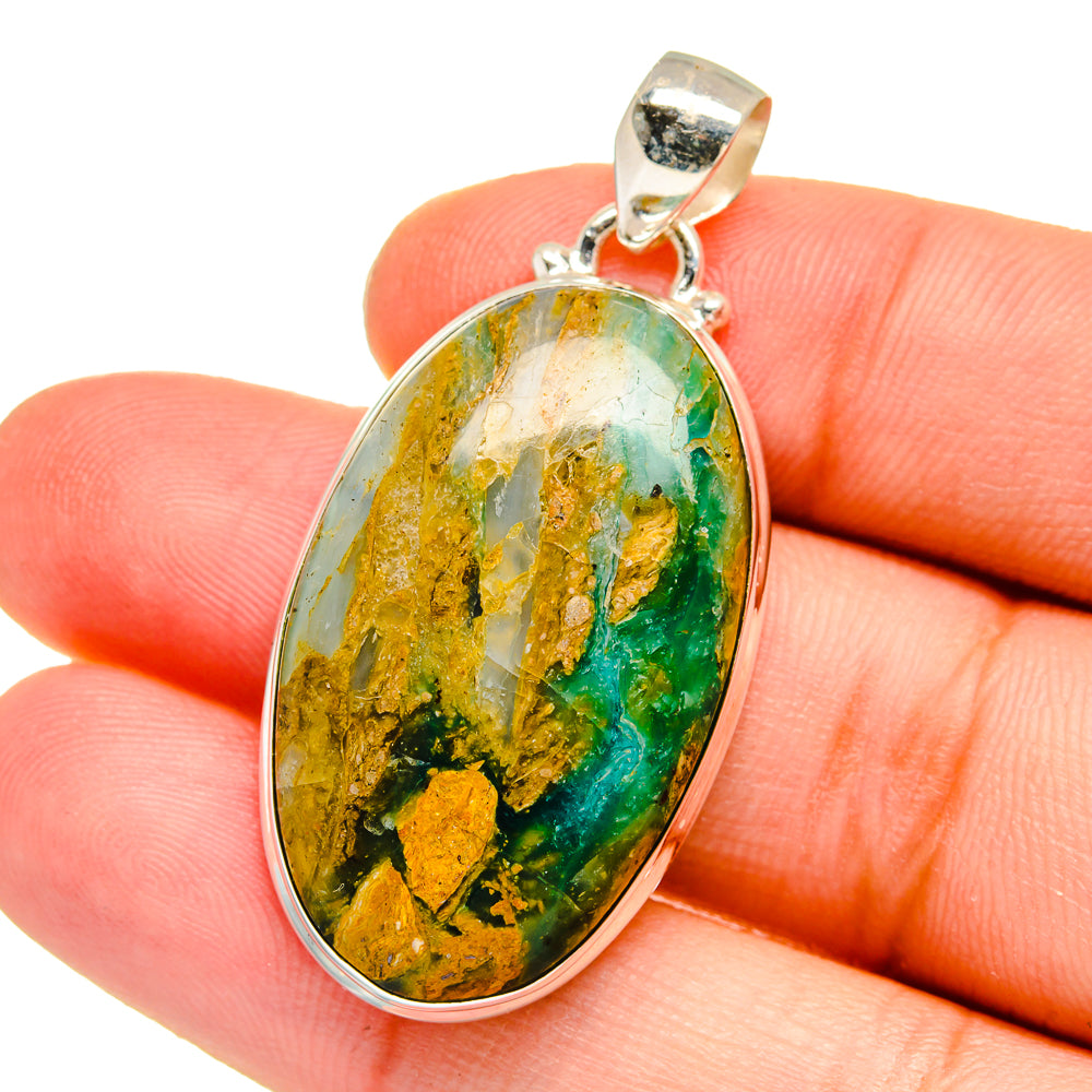Peruvian Opal Pendants handcrafted by Anasilvercos - PD16540
