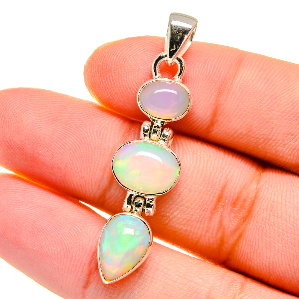 Ethiopian Opal Pendants handcrafted by Anasilvercos - PD16574