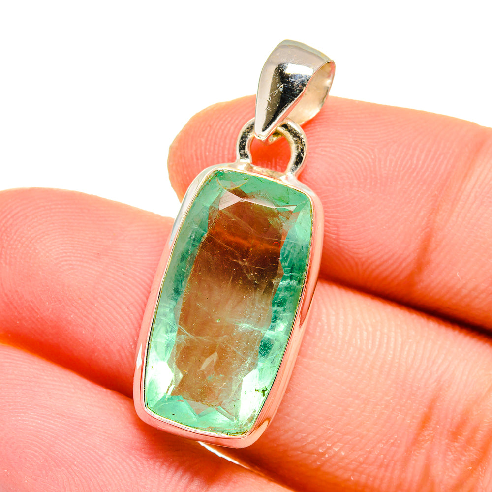 Green Fluorite Pendants handcrafted by Anasilvercos - PD16580