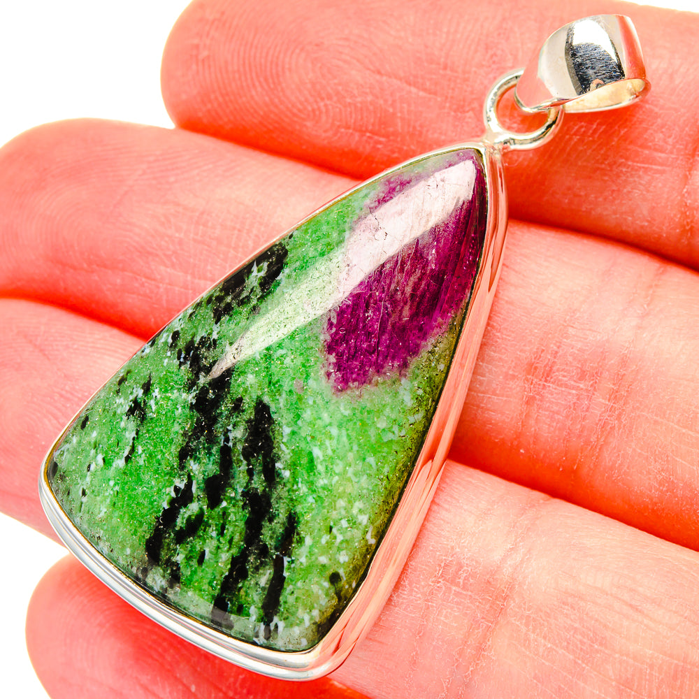 Ruby Zoisite Pendants handcrafted by Anasilvercos - PD16594